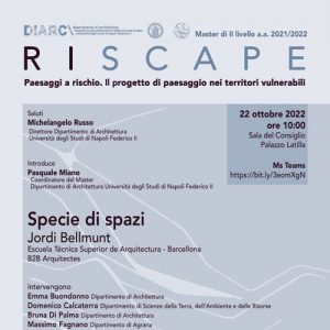 (Italiano) Jordi Bellmunt – Specie di spazi – 22 ottobre 2022